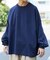 ワイドシルエット ワンポイント刺繍 クルーネック ロングスリーブTシャツ 【限定展開】