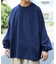 ワイドシルエット ワンポイント刺繍 クルーネック ロングスリーブTシャツ 【限定展開】