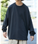 ワイドシルエット ワンポイント刺繍 クルーネック ロングスリーブTシャツ 【限定展開】