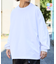 ワイドシルエット ワンポイント刺繍 クルーネック ロングスリーブTシャツ 【限定展開】