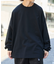 ワイドシルエット ワンポイント刺繍 クルーネック ロングスリーブTシャツ 【限定展開】
