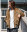 リラックスフィット ナイロン フリース リバーシブル MA-1/ジップアップブルゾン 【限定展開】