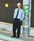 ワイドテーパード デニム スラックスパンツ