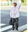 ワイドテーパード デニム スラックスパンツ