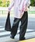 ワイドテーパード デニム スラックスパンツ
