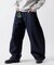 ワイドシルエット カーブデニムパンツ ワンウォッシュ