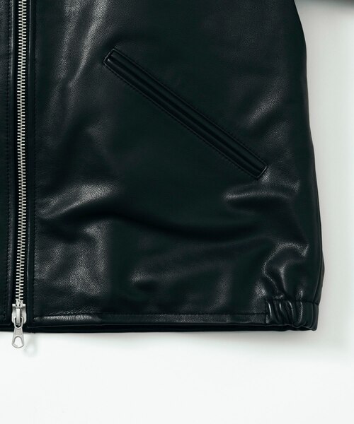 Calf Leather ミニマル シングル ライダースジャケット｜フリークス