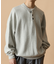 Relax Fit リラックスフィット スウェットライク ヘンリーネック ニット 【限定展開】