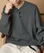 Relax Fit リラックスフィット スウェットライク ヘンリーネック ニット 【限定展開】