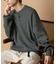 Relax Fit リラックスフィット スウェットライク ヘンリーネック ニット 【限定展開】
