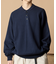 Relax Fit リラックスフィット スウェットライク ヘンリーネック ニット 【限定展開】