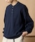 Relax Fit リラックスフィット スウェットライク ヘンリーネック ニット 【限定展開】