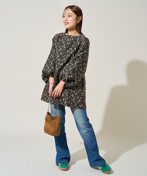 m5857【美品 アニエスベー】 フレアワンピース ジャガード 立体フラワー 黒 m5857【美品 アニエスベー】 フレアワンピース ジャガード 立体
