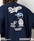 MLB×PEANUTS 別注 ビッグシルエット バックプリント クルーネックスウェット / Dodgers 【限定展開】