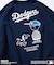 MLB×PEANUTS 別注 ビッグシルエット バックプリント クルーネックスウェット / Dodgers 【限定展開】