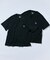 【Exclusive】2パック ダブルネーム ワンポイント ショートスリーブ Tシャツ [XSサイズ]