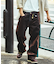 ストレートシルエット フロッキー ワイドデニムパンツ