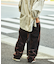 ストレートシルエット フロッキー ワイドデニムパンツ