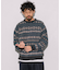 総柄 フェアアイル モール クルーネックニット