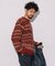 総柄 フェアアイル モール クルーネックニット