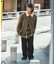 衿ボア フェイクムートン ブリーチ加工 フライトジャケット