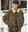 衿ボア フェイクムートン ブリーチ加工 フライトジャケット