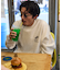 Burger Factory×FREAK'S STORE/バーガーファクトリー 別注 ビッグシルエット バックプリント クルーネックスウェット 【限定展開】
