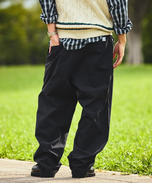 ヴィンテージライク レギュラーシルエット ツータック チノ