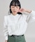スクエア スタンドフリルブラウス