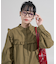 スクエア スタンドフリルブラウス