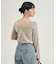 ベロア バックオープンロンTシャツ
