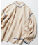 リラックスフィット ハンドステッチデザイン 畦編み クルーネック ニット 【限定展開】