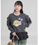 NBA 布帛ドッキング チュニック長袖Tシャツ