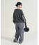 クローバー柄 ショート丈ニット