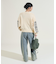 クローバー柄 ショート丈ニット