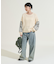 クローバー柄 ショート丈ニット