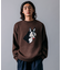 リラックスフィット ドッグモチーフ ローゲージ ジャガード クルーネックニット / ハスキー 【限定展開】
