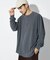 リラックスフィット ピグメント ワッフル ロングスリーブTシャツ