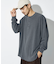 リラックスフィット ピグメント ワッフル ロングスリーブTシャツ