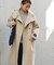 ＜低身長サイズあり＞2WAY ウール ハイネック ロングコート