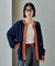 ＜新色追加＞パッチワーク ケーブル 配色ニットカーディガン