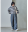 オンブレ チェックシャツ
