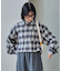 オンブレ チェックシャツ