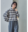 オンブレ チェックシャツ