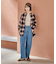 オンブレ チェックシャツ