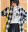 オンブレ チェックシャツ