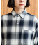 オンブレ チェックシャツ