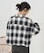 オンブレ チェックシャツ