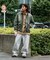 ボンディング カーブシルエット  ワイドスウェットパンツ