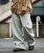 ボンディング カーブシルエット  ワイドスウェットパンツ